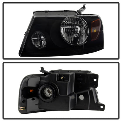 SPYDER Xtune Ford F150 04-08 Amber Crystal Headlights Black Smoked HD-JH-FF15004-AM-BSM 9030338 9030338 Photo - Unmounted