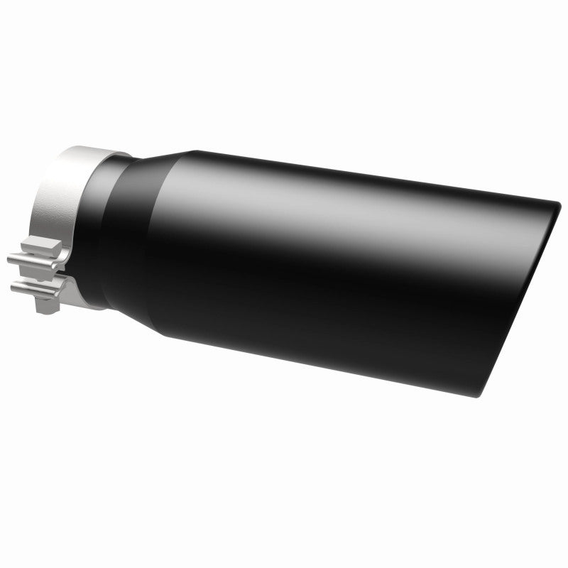 Magnaflow Tip Stainless Black Coated Single Wall Round Single Outlet 5in Dia 4in Inlet 13in L 35238 35238 360 Degree Image Set