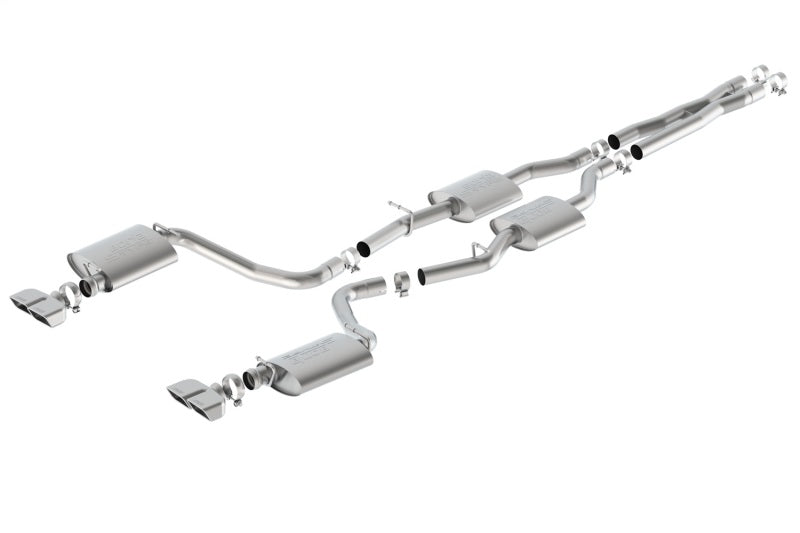 Borla 15-16 Dodge Challenger R/T 5.7L Dual Rectangle Angle Cut Dual Split Rear Exit S-Type Exhaust 140627 140627 Photo - Primary