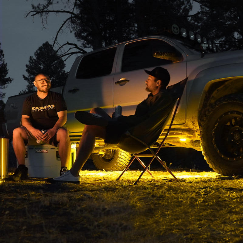 KC HiLiTES Cyclone V2 LED - Rock Light - 6-Light System - Amber - 5W Flood Beam 91041 91041 Photo - lifestyle view