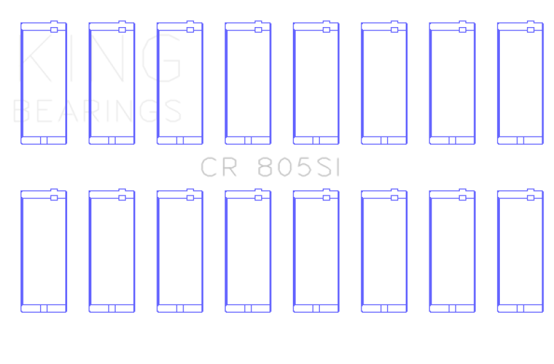 King Engine Bearings King Chrysler 273 / 318 / 340 /360 Rod Bearing Set CR805SI CR805SI Photo - Primary