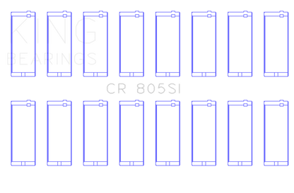 King Engine Bearings King Chrysler 273 / 318 / 340 /360 Rod Bearing Set CR805SI CR805SI Photo - Primary