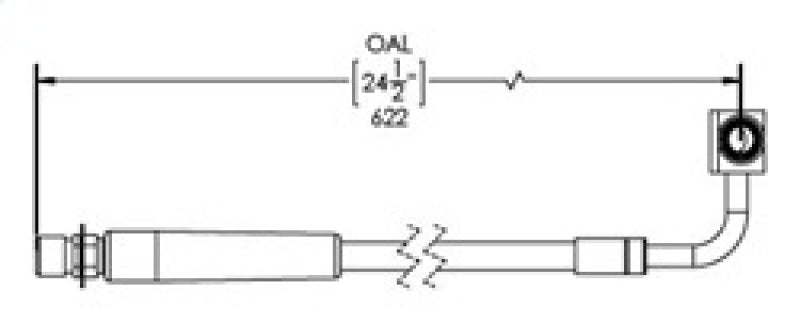 RockJock JT Gladiator Brake Hose Kit Rear w/ Hoses Frame Clips Copper Washers ABS Wire Clips Pair RJ-156400-101 RJ-156400-101 Technical Drawing