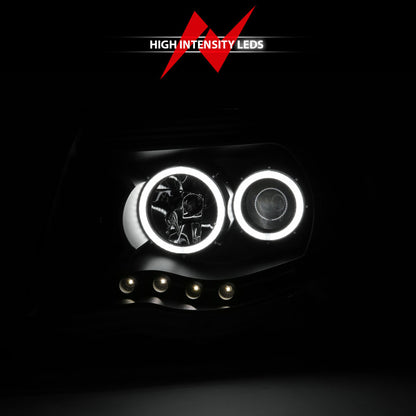 Anzo 2005-2011 Toyota Tacoma Projector Headlights w/ Halo Black 121282 Photo - lifestyle view