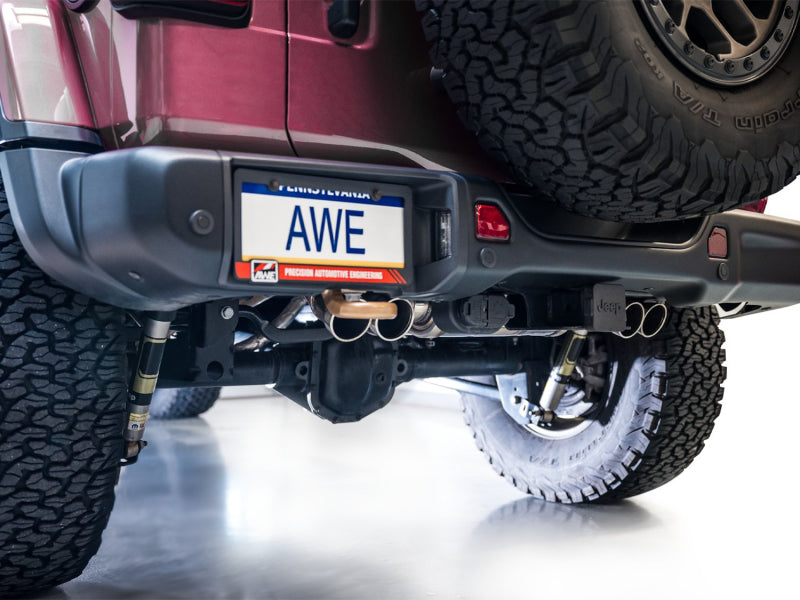 AWE Tuning AWE 21+ Wrangler 392 Switchpath Cat-Back Exhaust- Quad BashGuards 3025-41392 3025-41392 Photo - Mounted