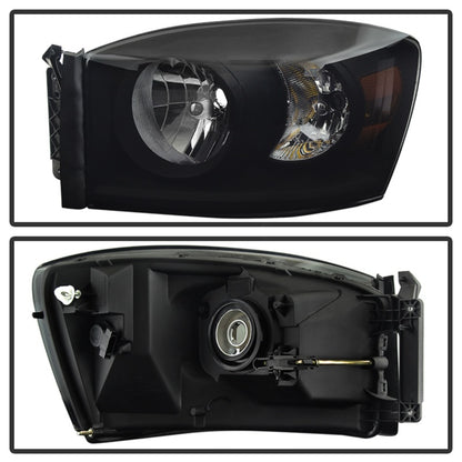 SPYDER Xtune Dodge Ram 1500 06-08 Amber Crystal Headlights Black Smoked HD-JH-DR06-AM-BSM 9030369 9030369 Photo - Unmounted