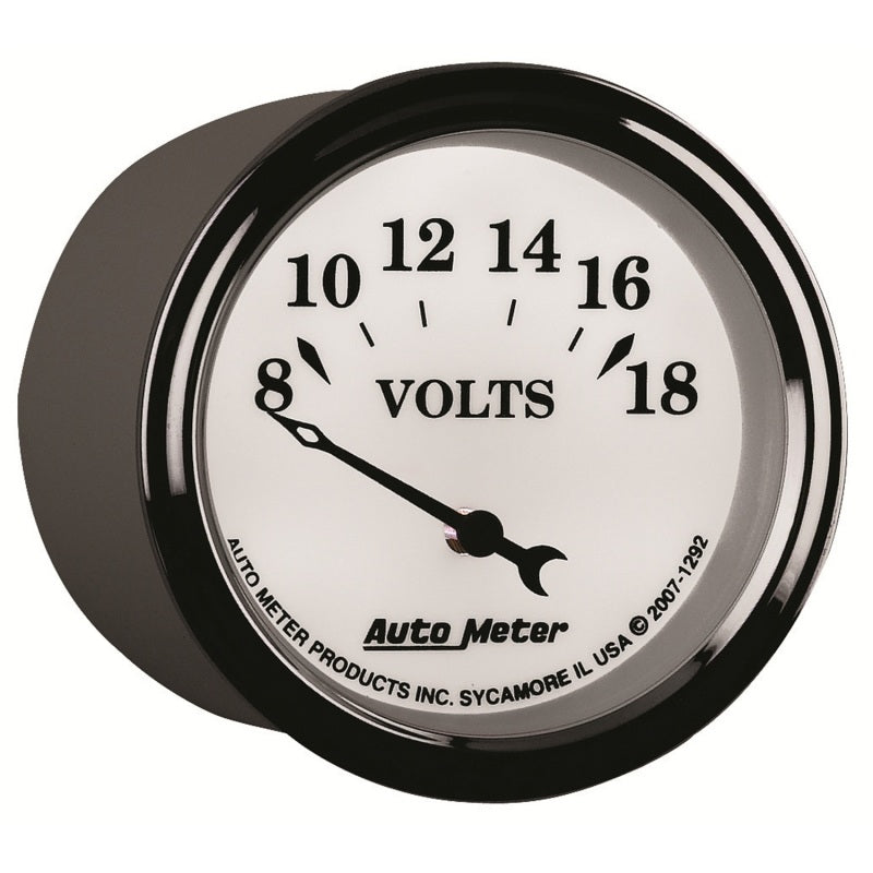 AutoMeter Gauge Voltmeter 2-1/16in. 18V Elec Old Tyme White II 1292 1292 User 6