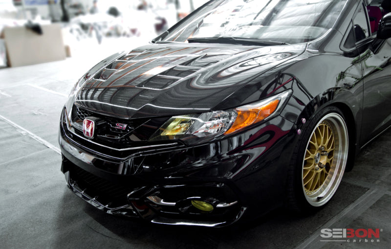 Seibon 14-15 Honda Civic 2dr TS-Style Carbon Fiber Hood HD14HDCV2D-TS HD14HDCV2D-TS Photo - Primary