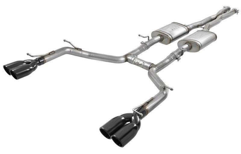 aFe MACH Force-Xp 2-1/2in 304 SS Cat-Back Exhaust 15-21 Dodge Challenger V6-3.6L - Quad Black Tip 49-32067-B 49-32067-B User 1