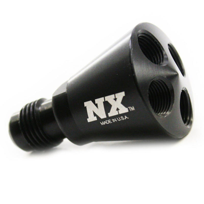Nitrous Express 4 Port Showerhead Distribution Block w/-6 Male - Black 15019 15019 Photo - Primary