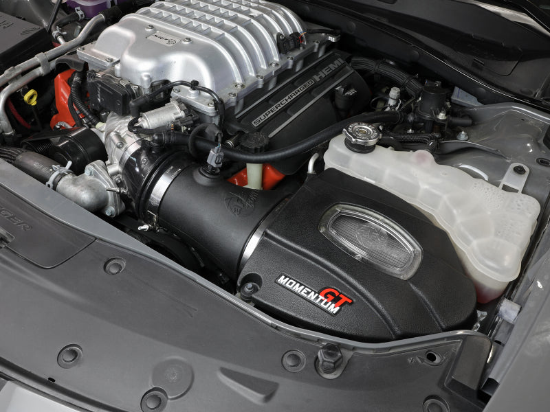 aFe Momentum GT Pro DRY S Air Intake System, 17-20 Dodge Challenger / Charger SRT Hellcat 50-72205D 50-72205D Photo - Mounted