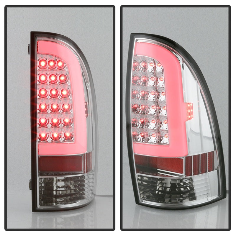 SPYDER xTune 05-15 Toyota Tacoma (Excl Models w/LED) Light Bar LED Tail Lights -Chrm (ALT-ON-TT05-LBLED-C) 5082114 5082114 Photo - Unmounted