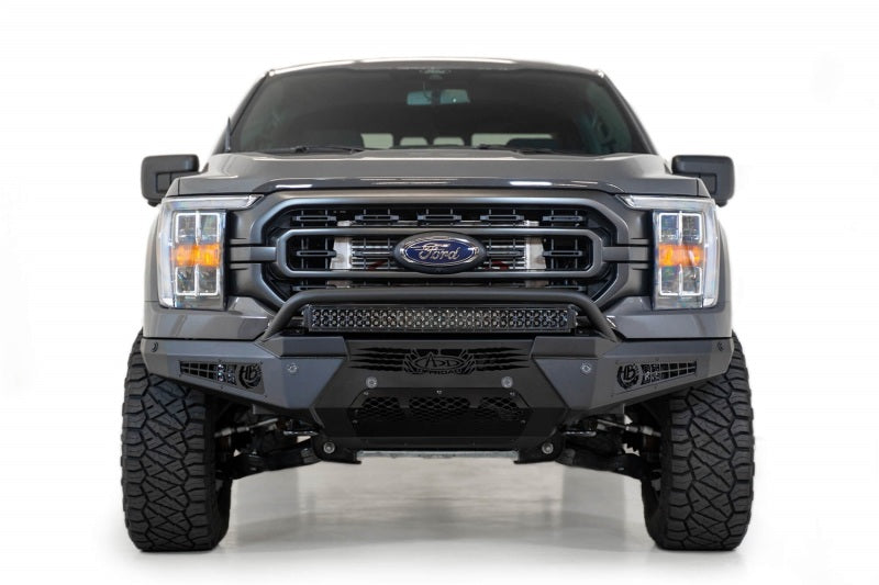 Addictive Desert Designs 2021 Ford F-150 HoneyBadger Front Bumper w/o Top Hoop F190111040103 F190111040103 Photo - Mounted