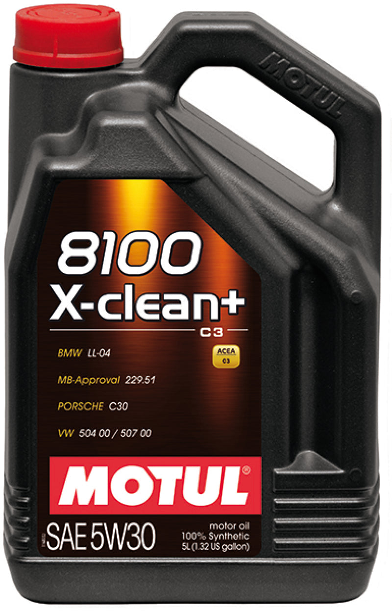 Motul Factory Approved 100% Synthetic Engine Oils, 8100 X-clean + 5w30 106377 Photo - Primary