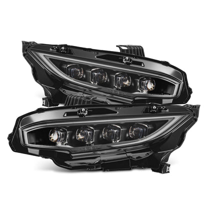 AlphaRex 16-21 Honda Civic NOVA-Series LED Proj Headlights Blk w/Activation Light & Seq.Sig / SB DRL 880491 880491 Photo - Primary