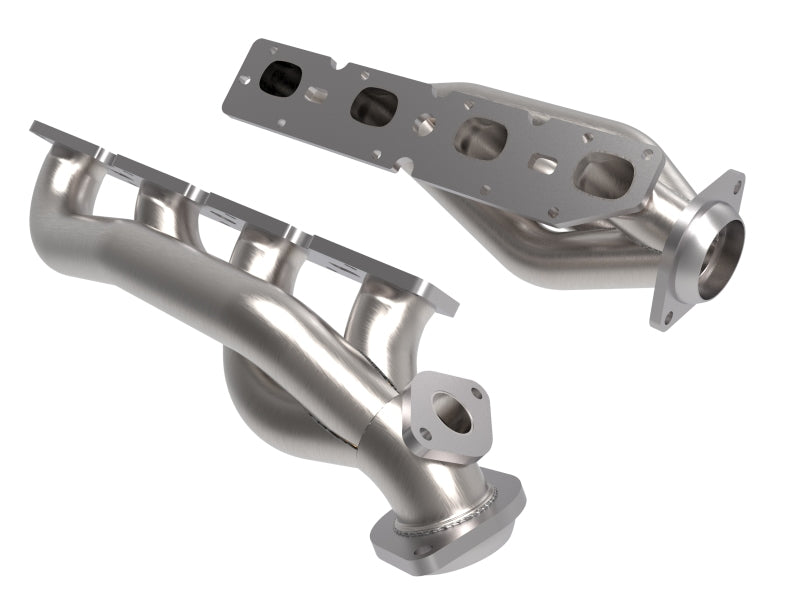 aFe Power Twisted Steel 304SS Shorty Header 19-21 Ram 2500/3500 V8-6.4L 48-32029 48-32029 Photo - Unmounted