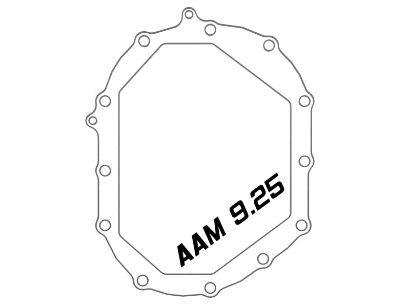 aFe Pro Series Front Differential Cover Black w/Machined Fins 46-71050B Technical Drawing
