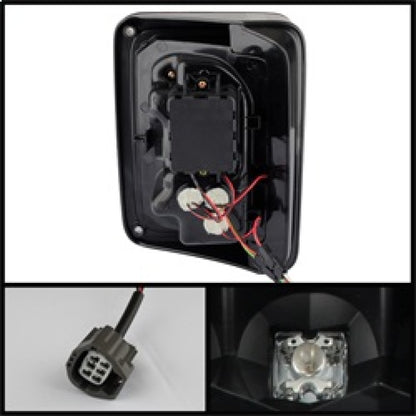 Spyder Jeep Wrangler 07-15 LED Tail Lights Black ALT-YD-JWA07-LED-BK 5070395 5070395 Photo - Primary