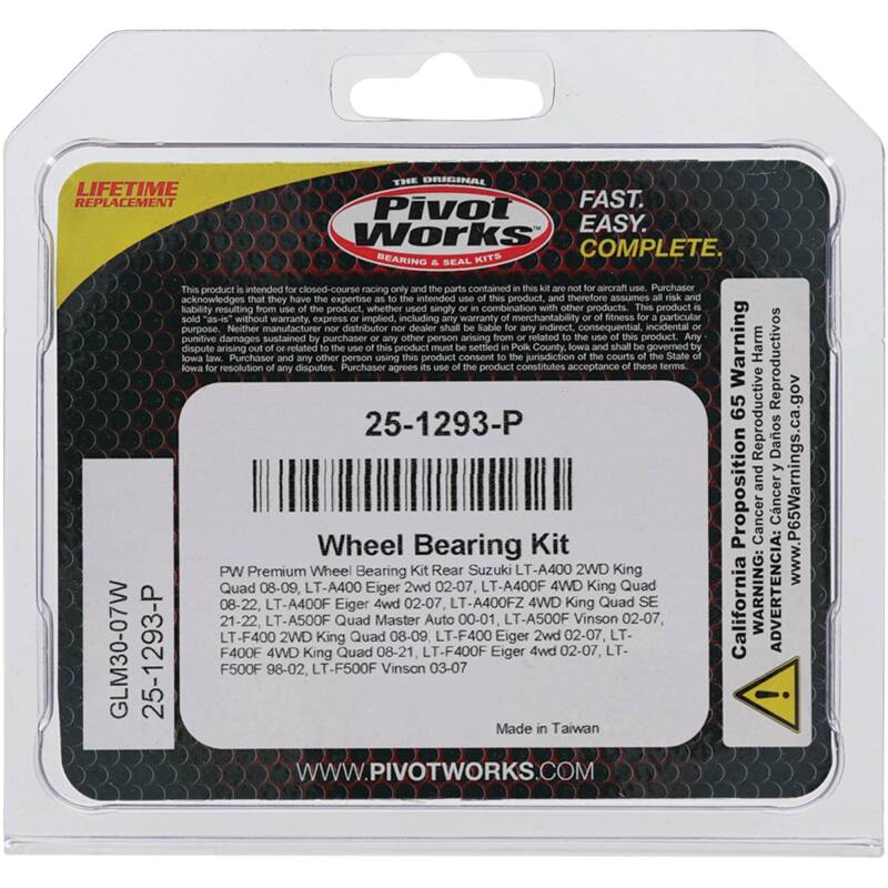 Pivot Works Pw Premium Wheel Bearing 25-1293-P 25-1293-P Photo - Primary
