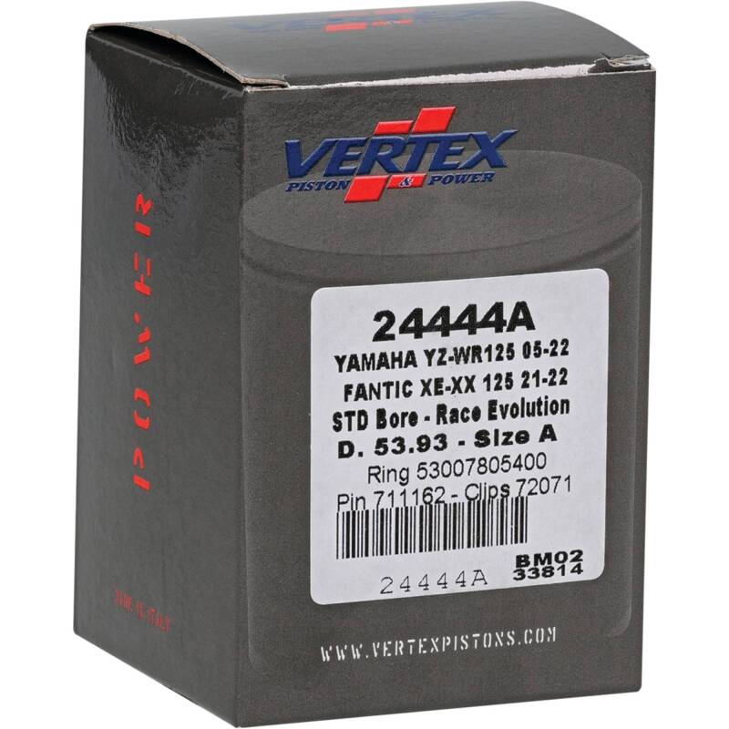 Vertex Pistons Vertex Piston 21-23 Fantic Motor XE 125 125cc Cast Race Evolution Piston Kit 24444A 24444A Photo - Primary