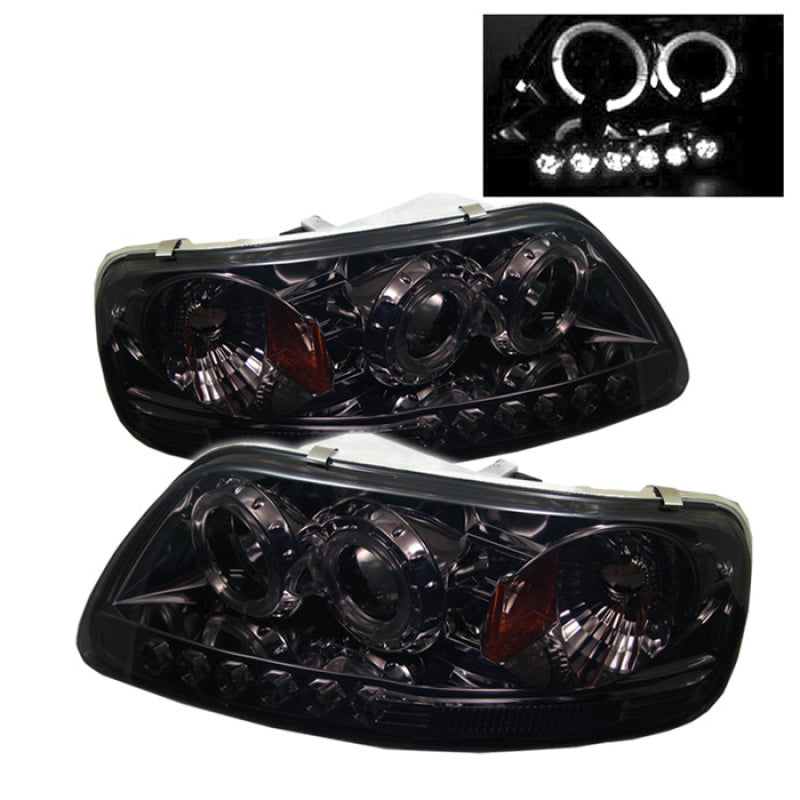 Spyder Ford F150 97-03 Projector - LED Halo Amber Reflctr LED Smke PRO-YD-FF15097-1P-AM-SMC 5010285 5010285 Photo - Primary