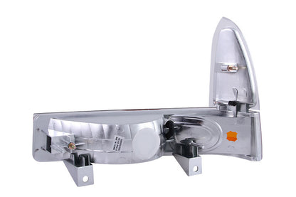 Anzo 2000-2004 Ford Excursion Euro Parking Lights Chrome w/ Amber Reflector 511039 Photo - Unmounted