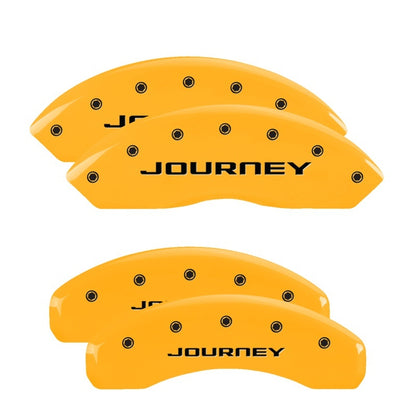 MGP 4 Caliper Covers Engraved Front & Rear With out stripes/Journey Yellow finish black ch 12200SJN1YL 12200SJN1YL Photo - Primary