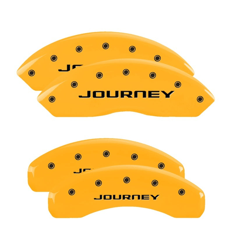MGP 4 Caliper Covers Engraved Front & Rear With out stripes/Journey Yellow finish black ch 12200SJN1YL 12200SJN1YL Photo - Primary