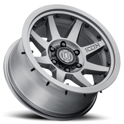 ICON Rebound Pro 17x8.5 5x5 -6mm Offset 4.5in BS 71.5mm Bore Titanium Wheel 21817857345TT 21817857345TT Photo - Unmounted