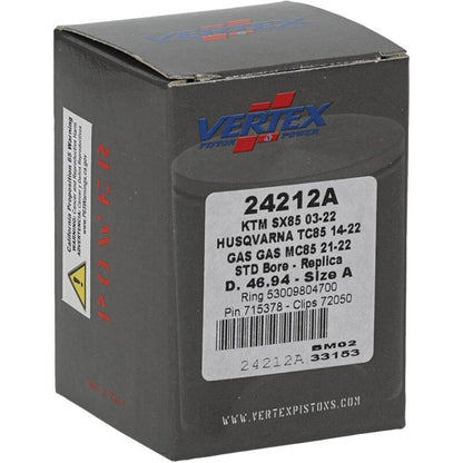 Vertex Pistons Vertex Piston 03-24 KTM 85 SX 85cc Cast Replica Piston Kit 24212A 24212A Photo - Primary
