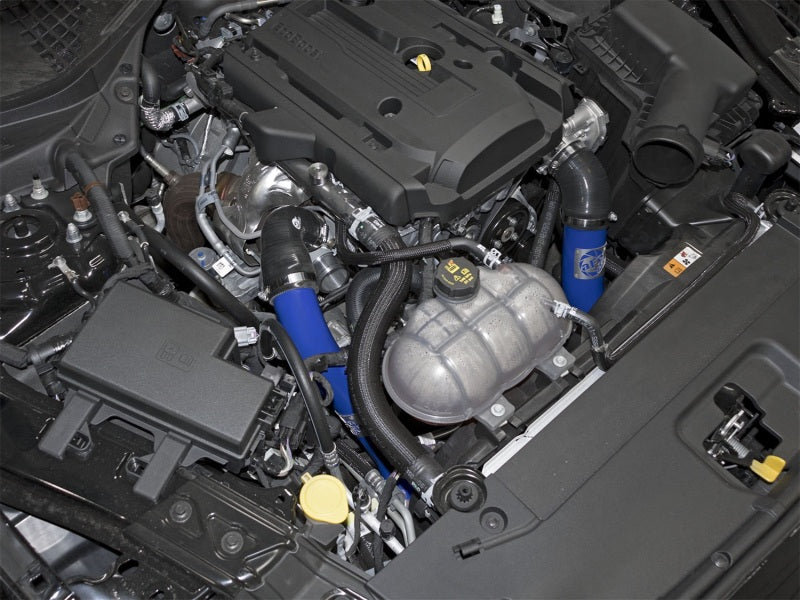 aFe BladeRunner Intercooler Tubes Hot and Cold Side: Ford Mustang EcoBoost 46-20254-L Photo - Mounted