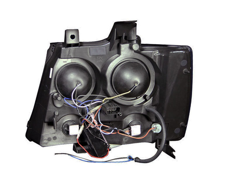 Anzo 2007-2013 Chevrolet Avalanche Projector Headlights w/ Halo Black(CCFL) 111109 Photo - Unmounted
