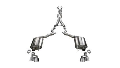 Corsa 18-20 Ford Mustang GT Convertible w/o Active Valves Sport Cat-Back w/ Polished 4in Tips 21047 21047 Photo - Primary