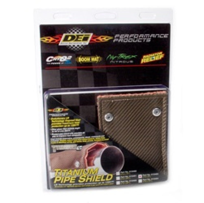DEI Pipe Shield 4in w x 8in - w/ Stainless Steel Clamps - Titanium 10453 10453 Photo - in package