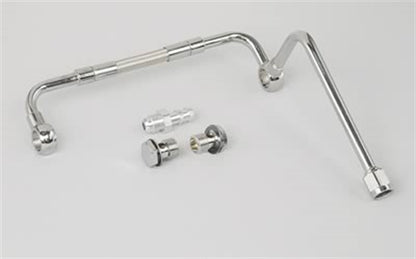 Edelbrock Chrome Dual-Feed Line Kit With No Fuel Filter & 3/8" Barbed End Inlet 8132 Photo - Primary