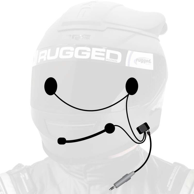Rugged Radios Wired Offroad and STX Stereo - Helmet Kit w/Alpha Audio Speakers and Mic HK-UNI HK-UNI Photo - Primary