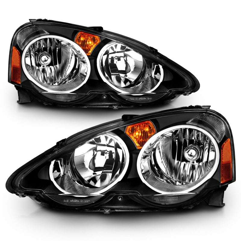 Anzo 2002-2004 Acura Rsx Crystal Headlights Black 121209 Photo - Unmounted