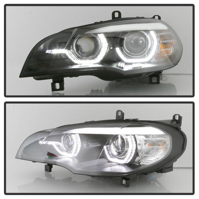 Spyder 07-10 BMW X5 E70 (HID Models Only) Projector Headlights - Black PRO-YD-BMWE7007-AFSHID-BK 5085481 5085481 Photo - Unmounted