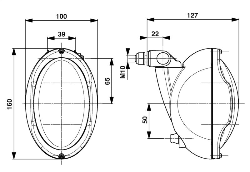 Hella Work Lamp Na Oa 180Gr Dr 2Mg12 Lt 1Gn 996361461 996361461 Technical Drawing