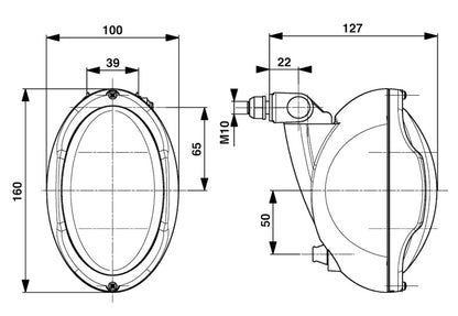 Hella Work Lamp Na Oa 180Gr Dr 2Mg12 Lt 1Gn 996361461 996361461 Technical Drawing