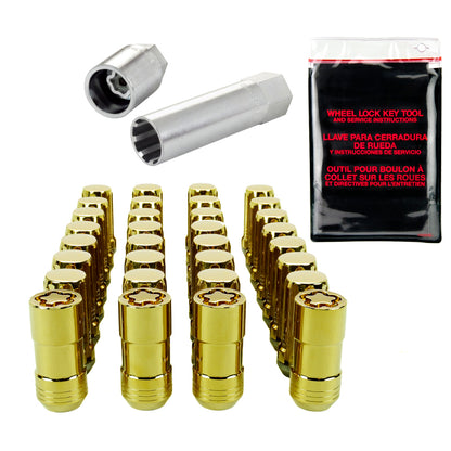 McGard SplineDrive Tuner 8 Lug Install Kit w/Locks & Tool (Cone) M14X1.5 / 1in. Hex - Gold 65810GD 65810GD Photo - out of package