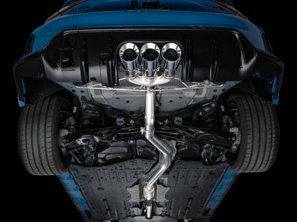AWE Tuning 2023 Honda Civic Type R FL5 Track Edition Exhaust w/ Triple Chrome Silver Tips 3020-52287 3020-52287 Photo - Mounted