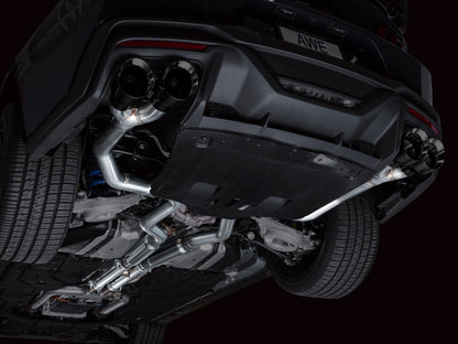 AWE Tuning AWE 2024 Ford Mustang Dark Horse S650 RWD Track Edition Catback Exhaust w/ Quad Diamond Black Tips 3020-43375 3020-43375 Photo - Mounted