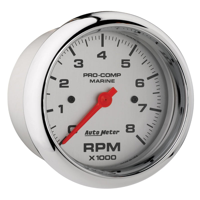 Autometer Gauge, Tachometer, 3 3/8", 8k RPM, Marine Chrome 200779-35 User 3