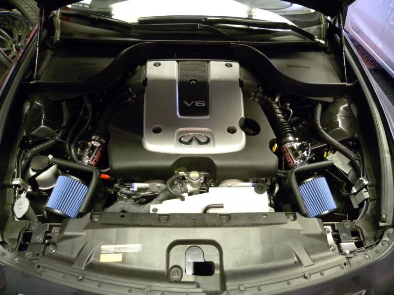 Injen Dual Black Short Ram Intake 12 Infiniti G25 2.5L V6 SP1961BLK Photo - Mounted