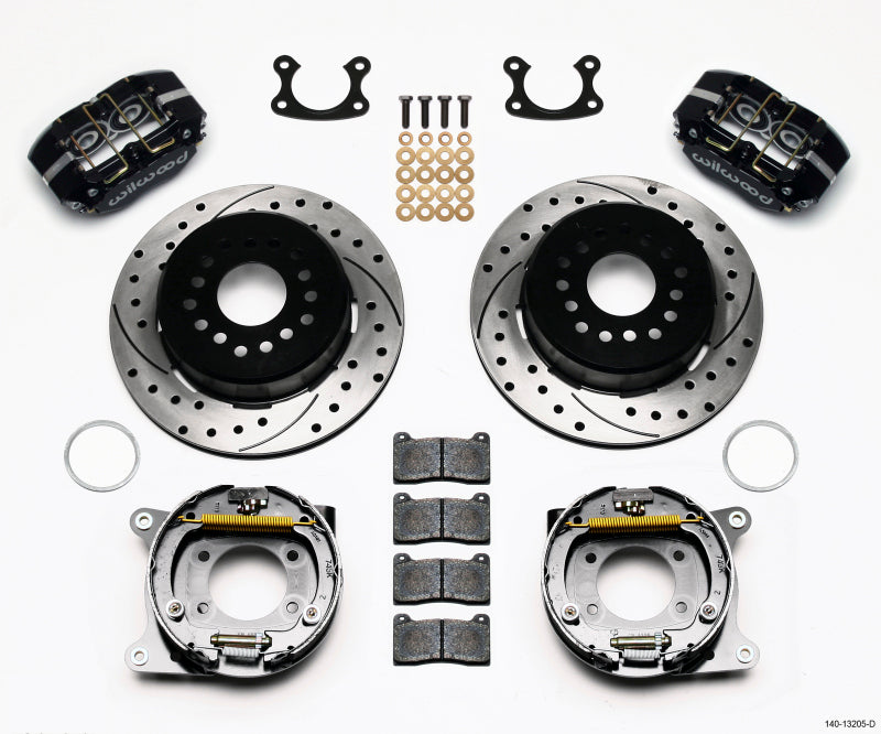 Wilwood Dynapro Dust-Boot P/S Park Brake Kit Drilled Small Ford 2.66in Offset 140-13205-D 140-13205-D Photo - Primary