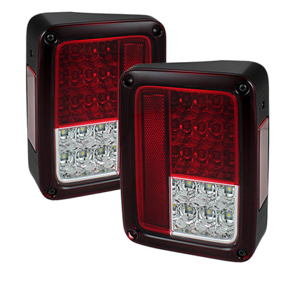Spyder Jeep Wrangler 07-15 LED Tail Lights Red Clear ALT-YD-JWA07-LED-RC 5070401 5070401 Photo - Primary