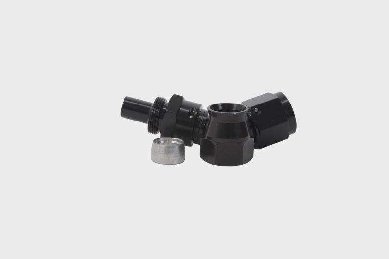 Aeromotive PTFE Hose End - AN-08 - 45 Deg - Black Anodized 15354 15354 Photo - Primary