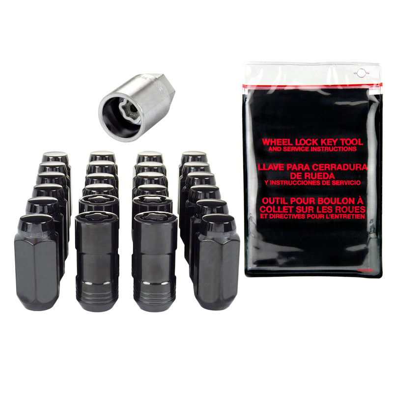 McGard 6 Lug Hex Install Kit w/Locks (Cone Seat Nut) M14X1.5 / 22mm Hex / 1.945in. Length - Black 84640 84640 Photo - out of package