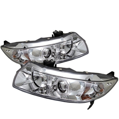 Spyder Honda Civic 06-08 2Dr Projector Headlights LED Halo Chrome High H1 Low H1 PRO-YD-HC06-2D-HL-C 5010797 5010797 Photo - Primary